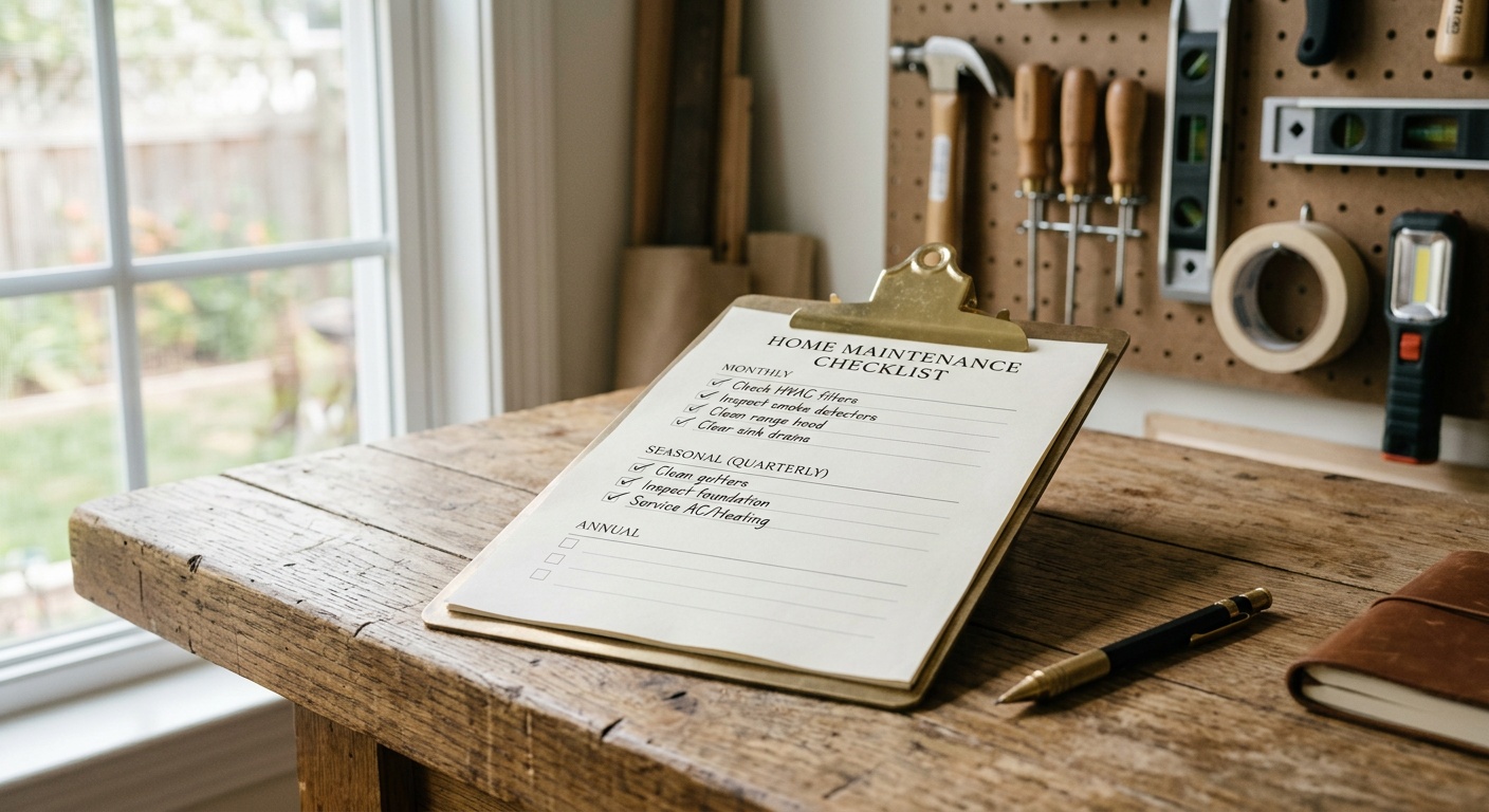 New homeowner maintenance