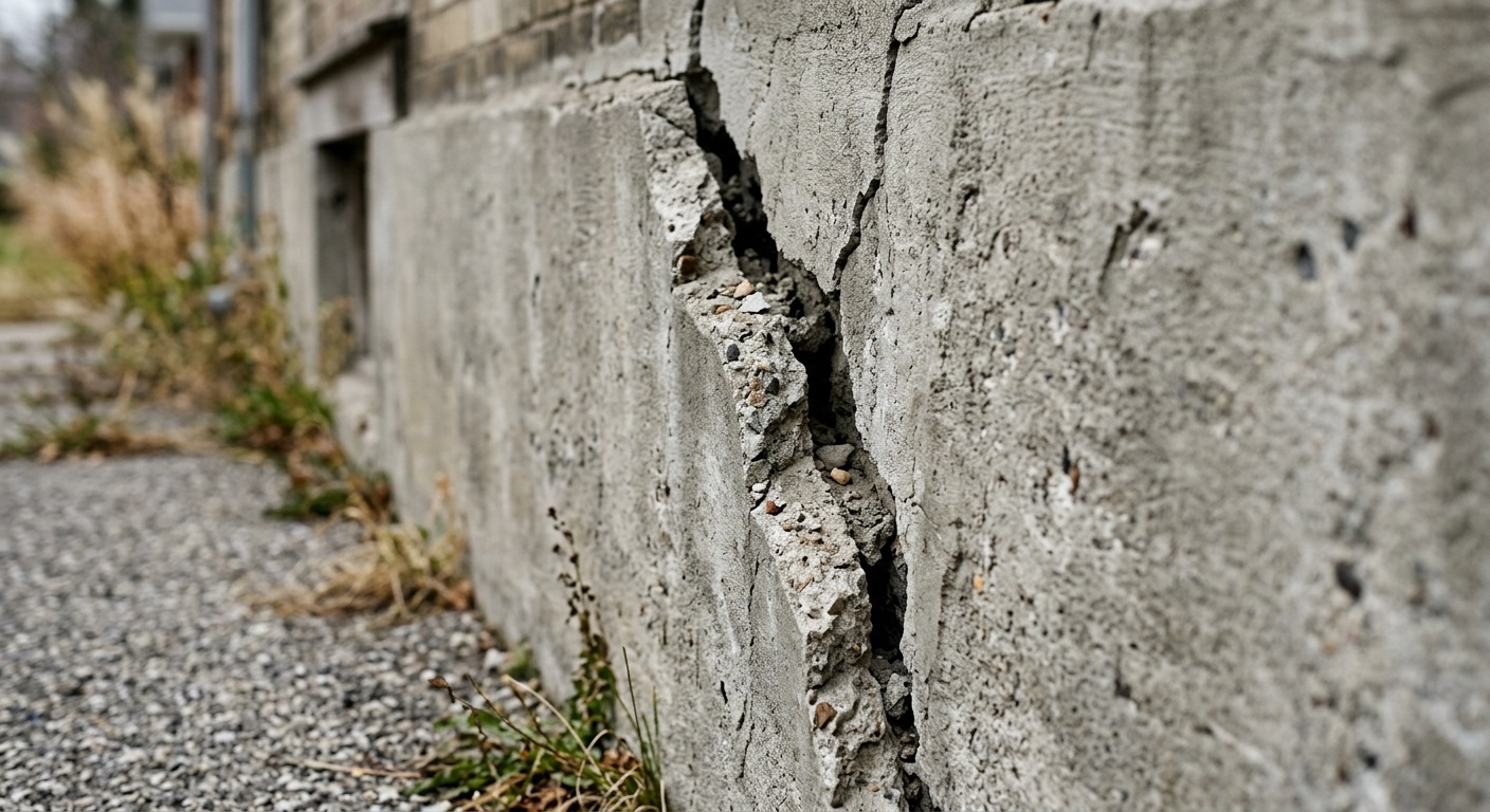 Foundation cracks warning